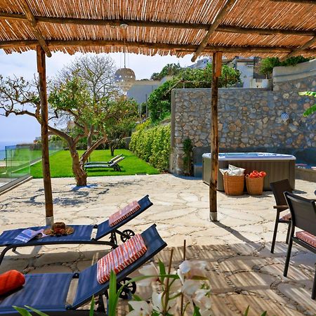 Villa Mimina - Exclusive Villa With Garden, Jacuzzi And Sea View Praiano Bagian luar foto