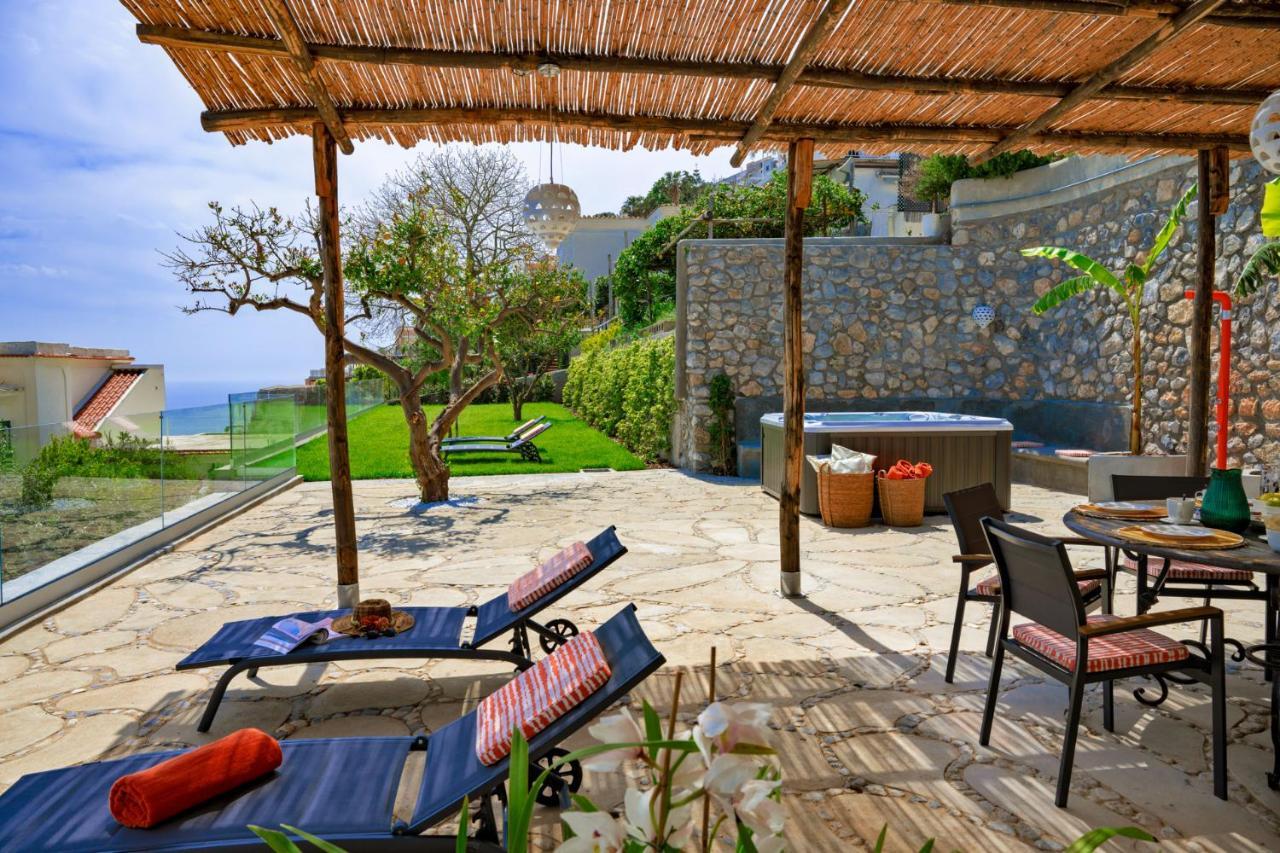 Villa Mimina - Exclusive Villa With Garden, Jacuzzi And Sea View Praiano Bagian luar foto